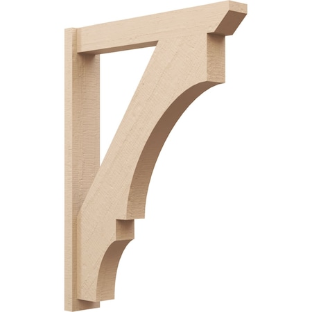 Ekena Millwork 6-in W x 34-in D x 46-in H Balboa Slat Rough Cedar Woodgrain TimberThane Outlooker, Primed Tan OUTUR060X34X46BOA24RCPR